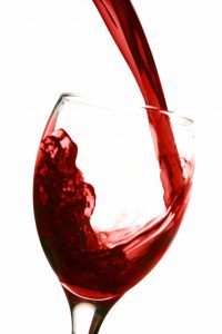 verre de vin rouge service